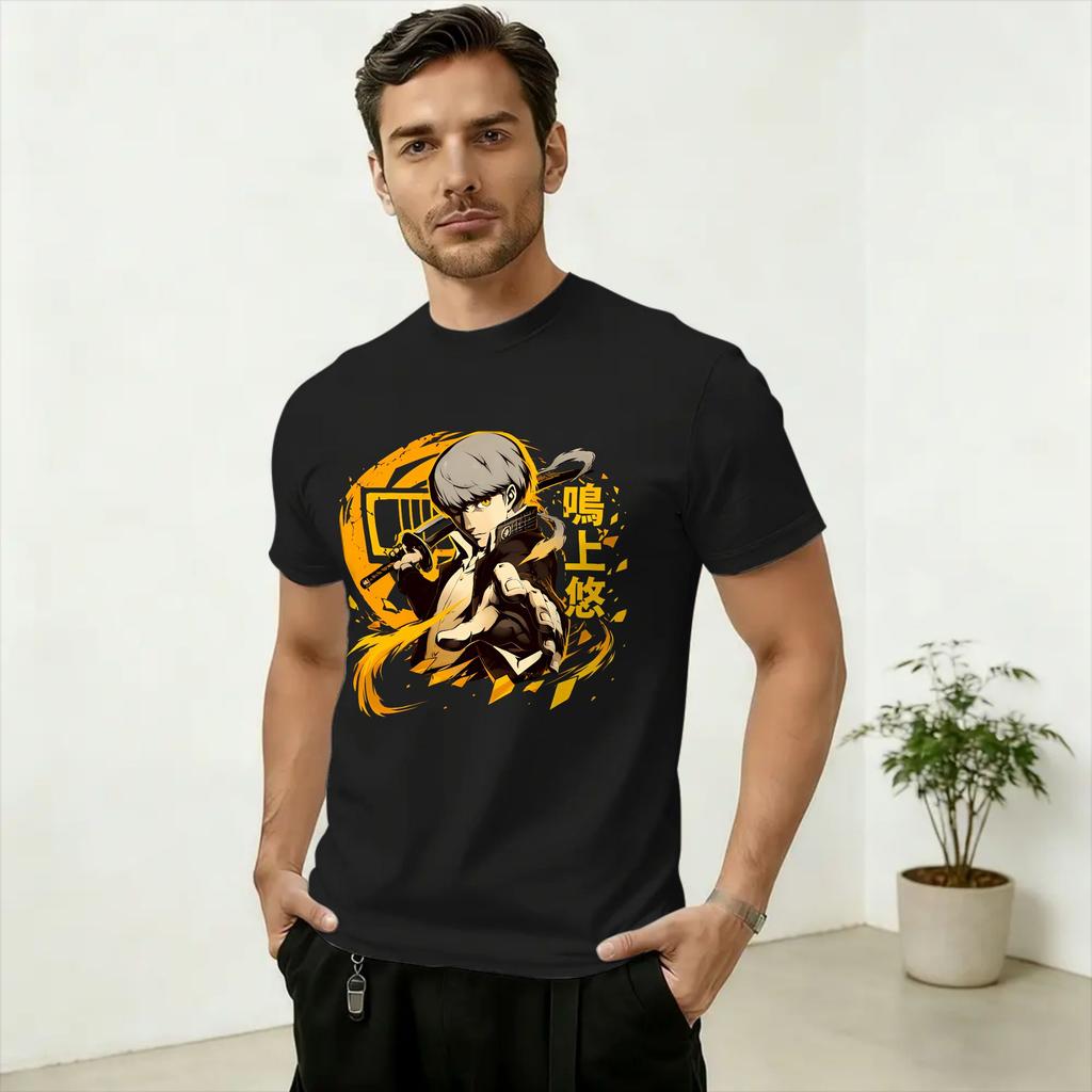 Vintage T Shirt Summer Yu Narukami PPersonas Fashion TShirts Cotton Tee Shirt for Unisex Aesthetic Wholesale Short Sleeve Tees