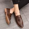2025 Classic Brand Men's Leather Casual Shoes Pointed Tassel Design Trendy Men's Loafers Office Formal Shoes Big Size 38-47