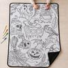 Halloween DIY Coloring Blanket for Kids - Parent-Child Activity Doodle Blanket