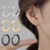 1 Pair Women/Man Stainless Steel Small Hoops Earring Piercing Ear Cartilage Tragus Simple Thin Circle Anti-allergic Ear Buckle