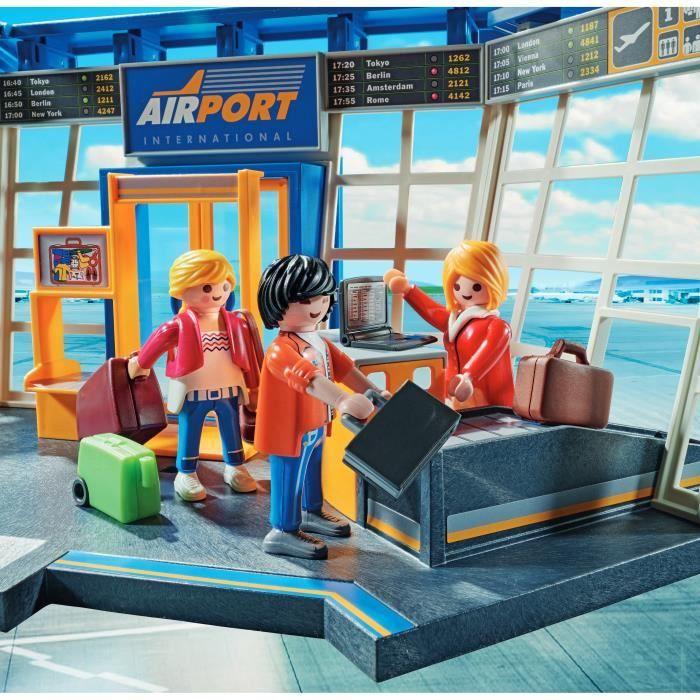 Playmobil 71153 aéroport et avion, city action, 146 pièces, dès 4 ans