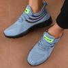 Men'S Running Shoes Woven Mesh Breathable Shoes Summer New Sports Leisure Shoes Lightweight Comfortable Non Slip Travel Shoes