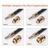 8PCS Compression Tester Kit 0-300 PSI Petrol Gas Engine Cylinder Pressure Gauge Automotive Tool For Motorcycle Car Truck (Red)
