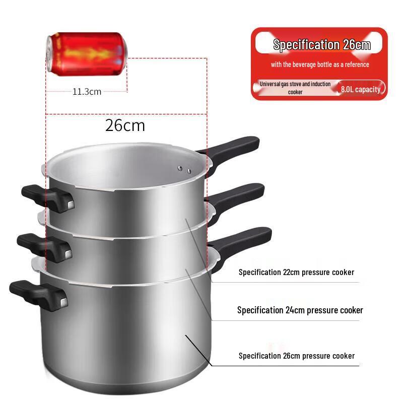 Shuangxi 304 Stainless Steel Gas & Induction Pressure Cooker