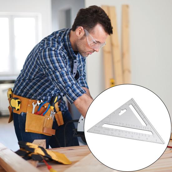 Треугольная линейка, высокоточная, компактная, портативная, многофункциональная, двойная, лазерная линейка, плотницкий измерительный инструмент для разметки