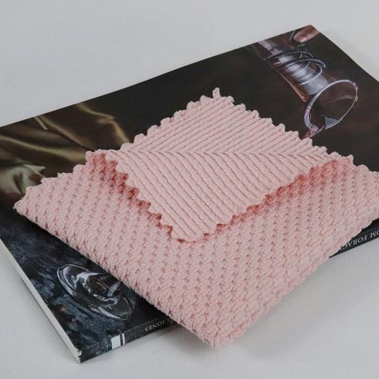 5Pcs Microfiber Dishcloths Absorbent Rag Kitchen for Washing Dishes Cleaning Cloth Textured Reusable Wiping Glassware