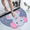 Туалетный нескользящий коврик для двери милый мультяшный коврик для пола из диатомовой грязи коврик для пола для двери ванной комнаты противокапельный абсорбирующий быстросохнущий коврик для двери
