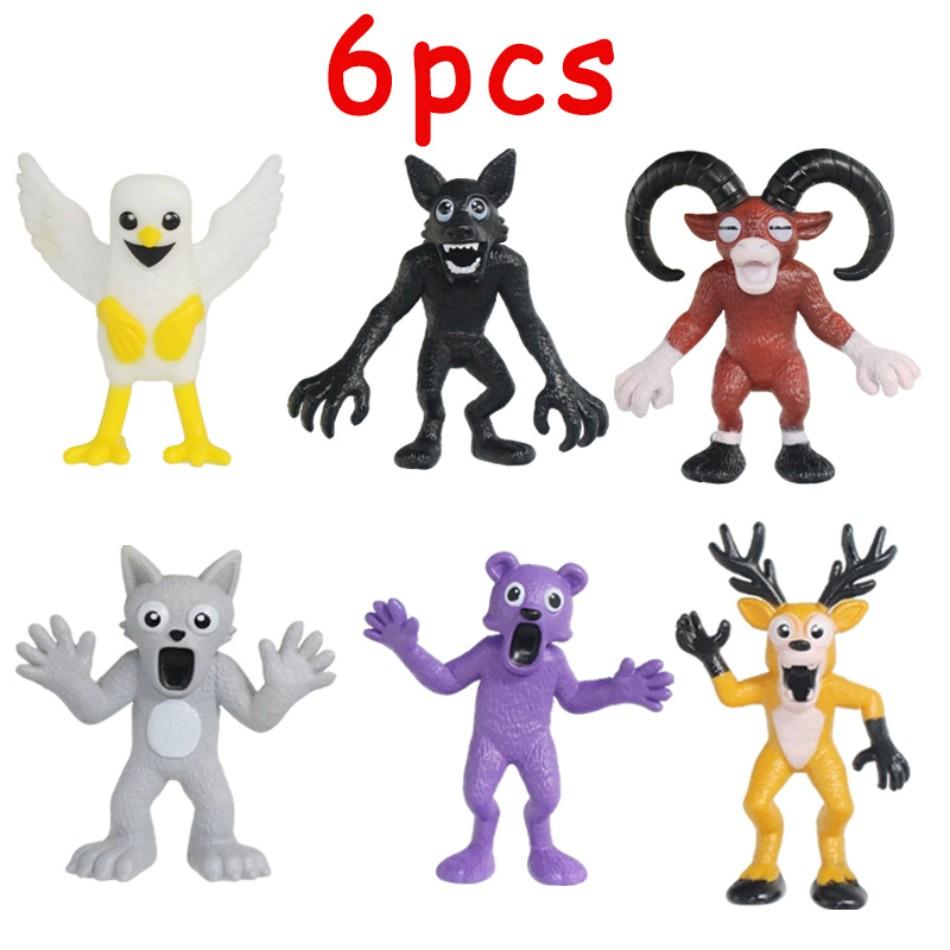 6-18 шт. 99 Ночей в Лесу Фигурка Действия Олень Сова Коза Фигурка Настольное Украшение Модель Орнаменты Подарки на день рождения для фанатов