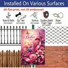 2D Flat Believe Pink Ribbon Floral Butterfly Breast Cancer Awareness Aluminum Metal Sign‑8.0x12.0inch Wall Decor, Inspirational Survivor Support