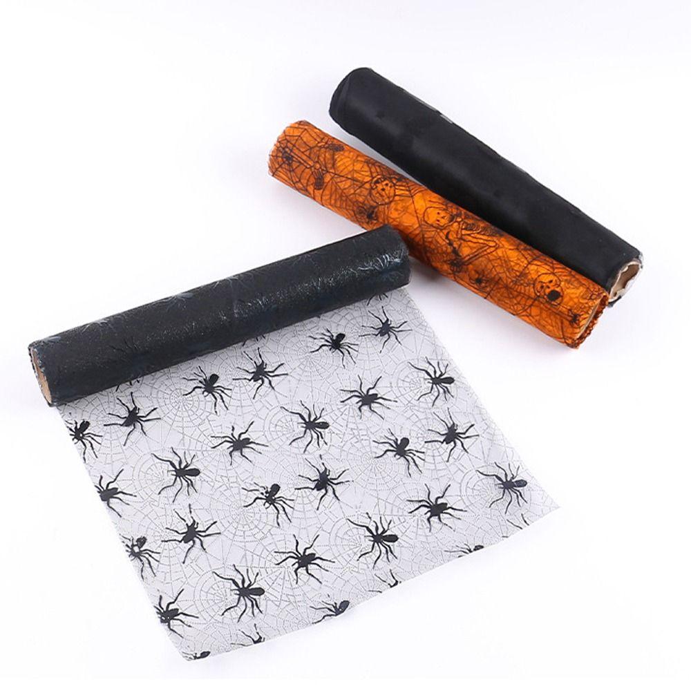 Funny Bat Tablecloth Bat Spider Skeleton Halloween Table Runner Ghost Festival