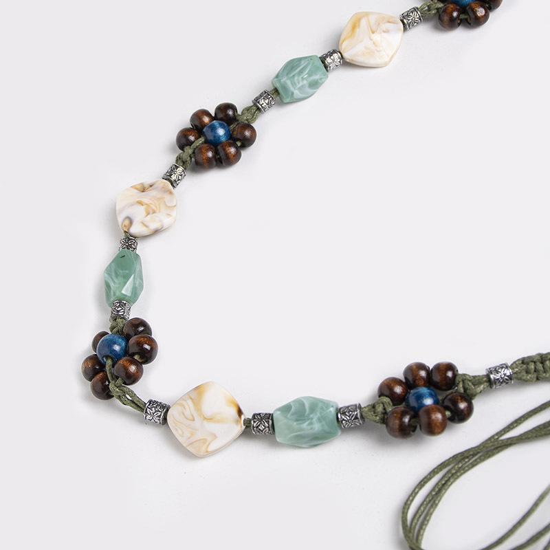 Boho Style Waist Rope Knitted Acrylic Ethnic Style Handmade Women's Belt Leisure Vacation Style Waist Rope