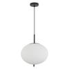 Suspension ovale verre opale 23W IP20 E27 Diam 290mm