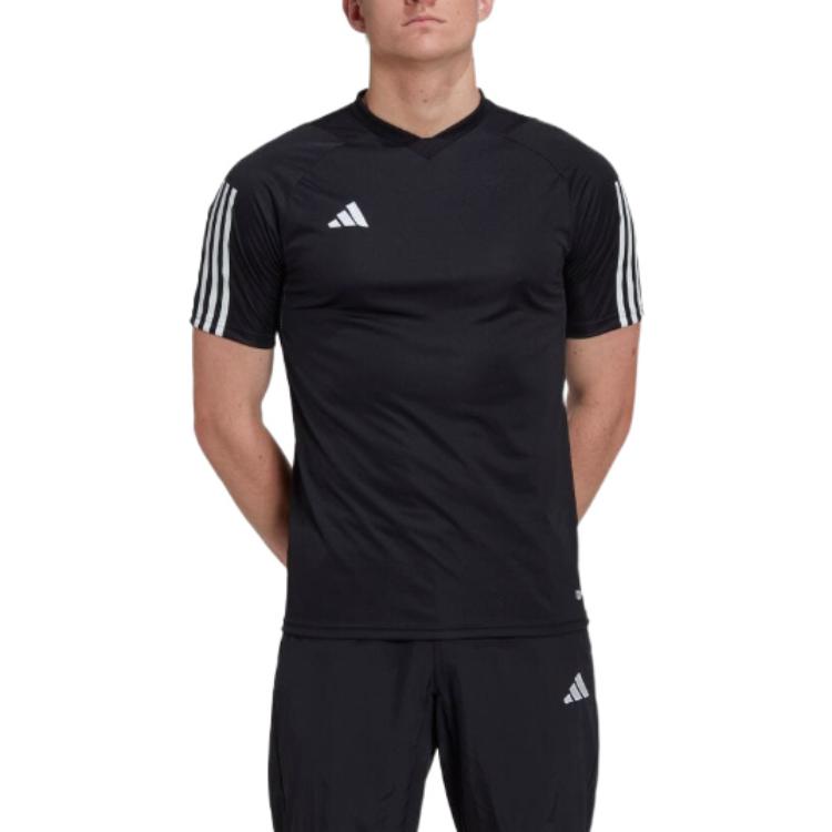 Adidas T Shirts Men's Black Crew Neck Moderate Straight Fit HK7638