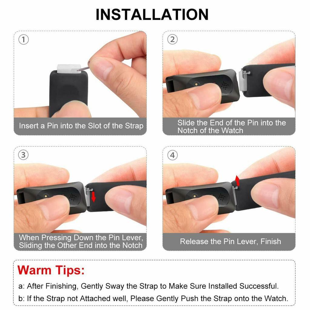 Силиконовый сменный ремешок для часов Fitbit Inspire / Inspire HR