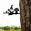 1pc Add a Touch of Whimsy To Your Garden with This Metal Branch Gnome Decoration Wall Art Home Decoration for Garden Party Decor