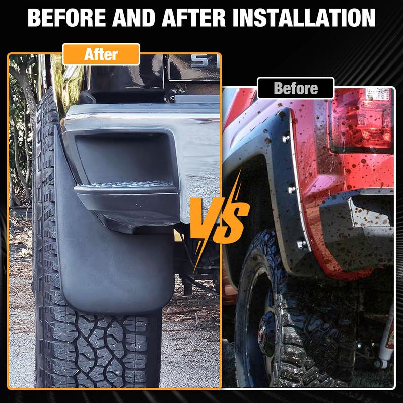 4 шт. Для Chevrolet Silverado 1500 2500 3500 HD 2014-2018 Передние Задние Брызговики Грязезащитные Щитки Левый Правый 2015 2016 2017