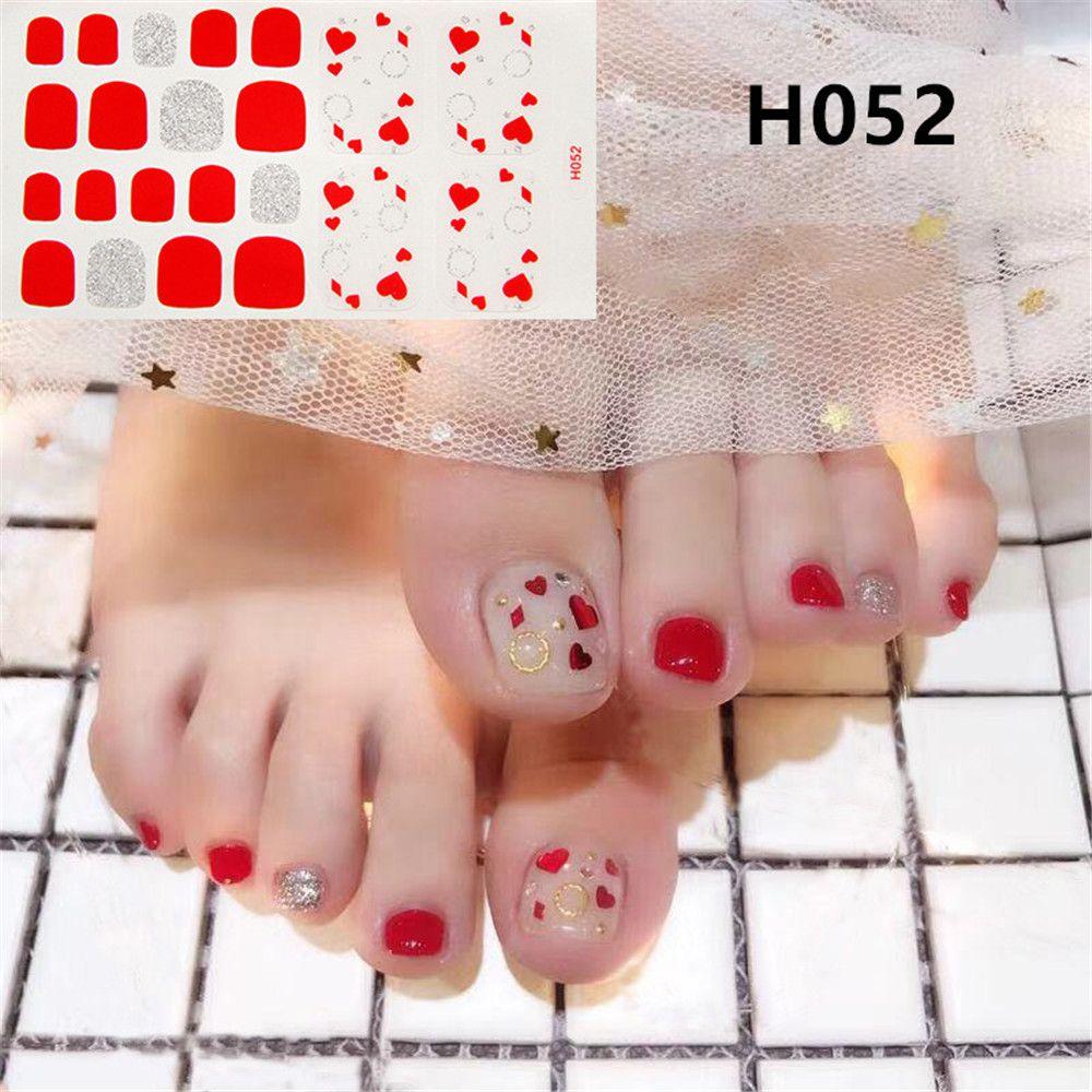 Full Cover for Nails Toe Nail Art Toe Nail Wraps Fake Nails Stickers Nail Strips Toe Nail Stickers