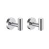 304 stainless steel silver perforated adhesive hook bathroom storage hook round wall hanging coat hook - 2 pcs