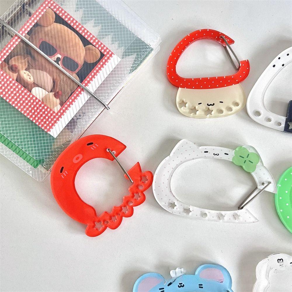 Карабин конфетного цвета Акриловый держатель для карт Брелок Милый крючок для ключей