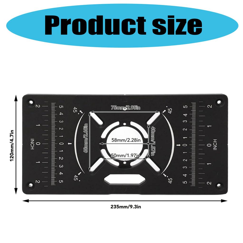 Aluminum Router Table Insert Plate Trimming Machine Flip Board For Woodworking Project Trimming Machine Application