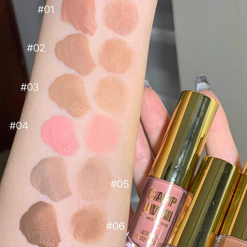 CAPPUVINI 8-цветные жидкие тени для век, стойкий натуральный макияж глаз, подходит для повседневного и праздничного использования