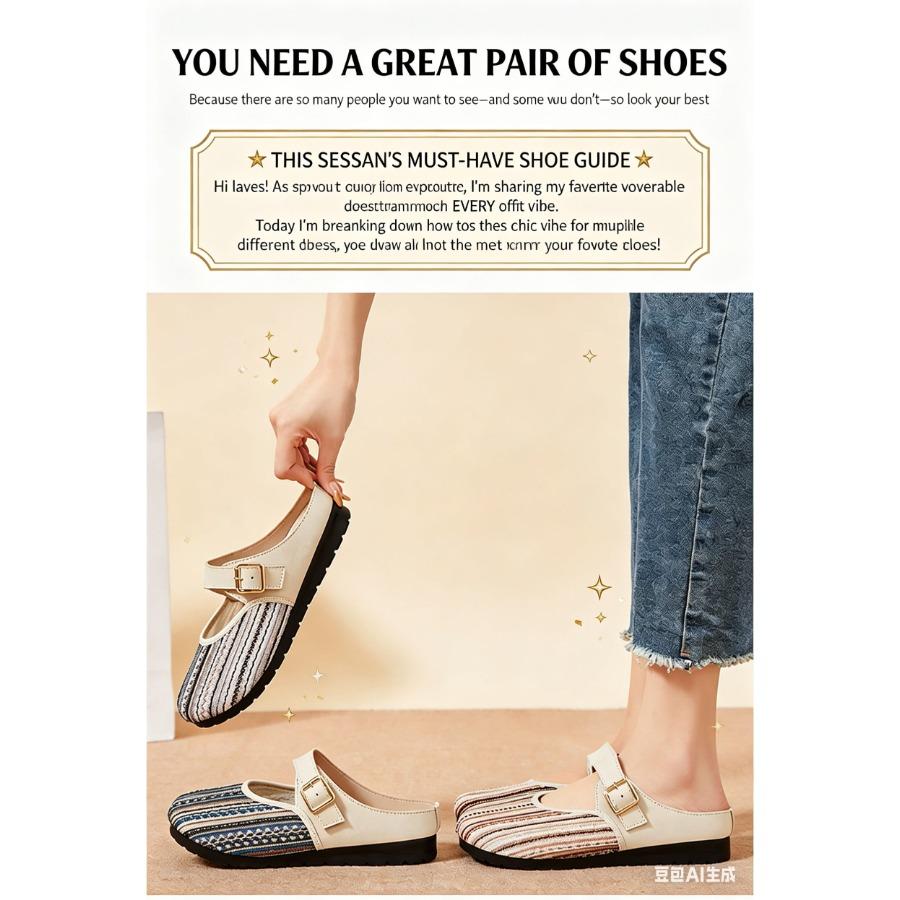 Women Half Slippers Soft Sole Breathable Mesh Sandals Non-slip Durable Outdoor Casual Stylish Comfortable