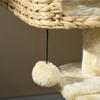 95cm Cat Tree Tower for Indoor Cats, with Scratching Post, Cat House, Toy Ball, Platform - Beige