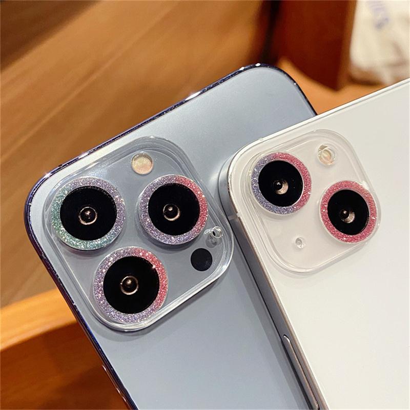 Блестящая полная защита объектива камеры для Iphone 13 12 11 Pro Max Mini 9h, крышка из закаленного стекла Iphone 13, наклейка для камеры