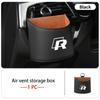 Car Air Vent Storage Box Leather Vehicle Vent Mount Storage Pouch For Volkswagen VW Scirocco Jetta Beetle Golf 4 5 6 Passat Polo zj0