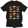 Sushi Pug Funny T-shirt Men and Women Funny Top Interesting Casual Loose Summer Cotton T-shirt Short Sleeve Graphic T Shirts
