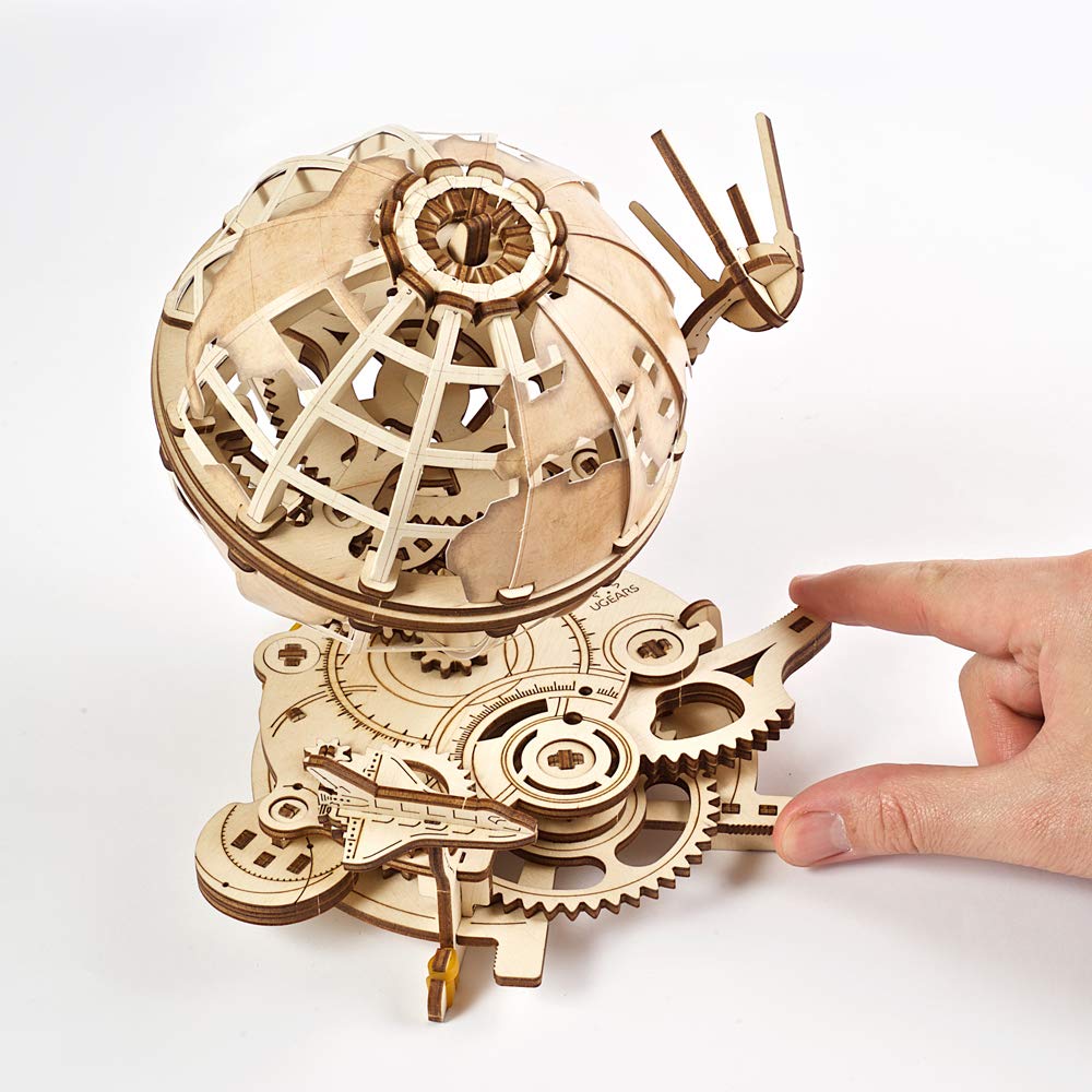 Ugears Механическая Земля Деревянная Поделка Без Клея или Инструментов Легко Собрать для Взрослых Пазл, Модель, Требуется,