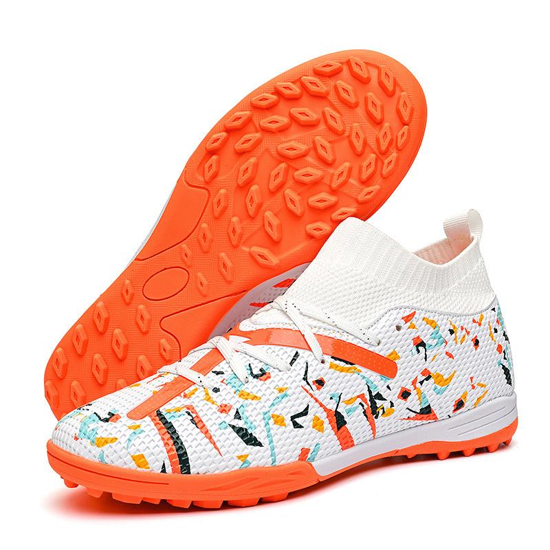 Camouflage Youth Ag Long Nails Broken Nails High Top Football Shoes Men'S And Women'S Grass Training Sports Shoes