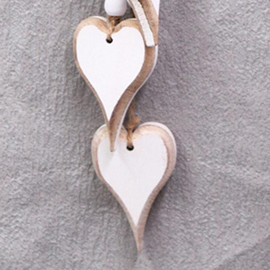 Форма сердца DIY украшения свадебный подвесной кулон деревянный настенный кулон домашний декор