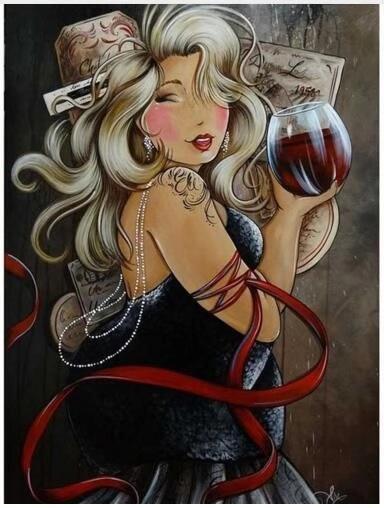 5D DIY алмазная живопись мультфильм толстая леди комплект для вышивки крестом полная дрель круглая алмазная вышивка мозаика женская картина домашний декор