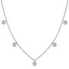 2.5-5CT Tennis Moissanite Necklace Chain for Women 925 Sterling Silver 5mm 6.5 Mm Bezel Diamond Necklaces Overlay Style Jewelry