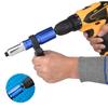 Electric Rivet Gun Adapter Aluminum Casting Housing Non-slip Handle for Cordless Drill Electric Riveting Riveter Insert