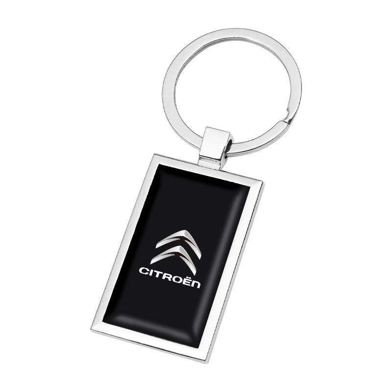 PJHC7 Car Logo Keychain Key Ring Pendant Emblem Badge For Citroen C3 C5 C5X C4 e-C4 X e-C3 C-Elysee Berlingo C1 C-Crosser C6 C2 AIRCRO
