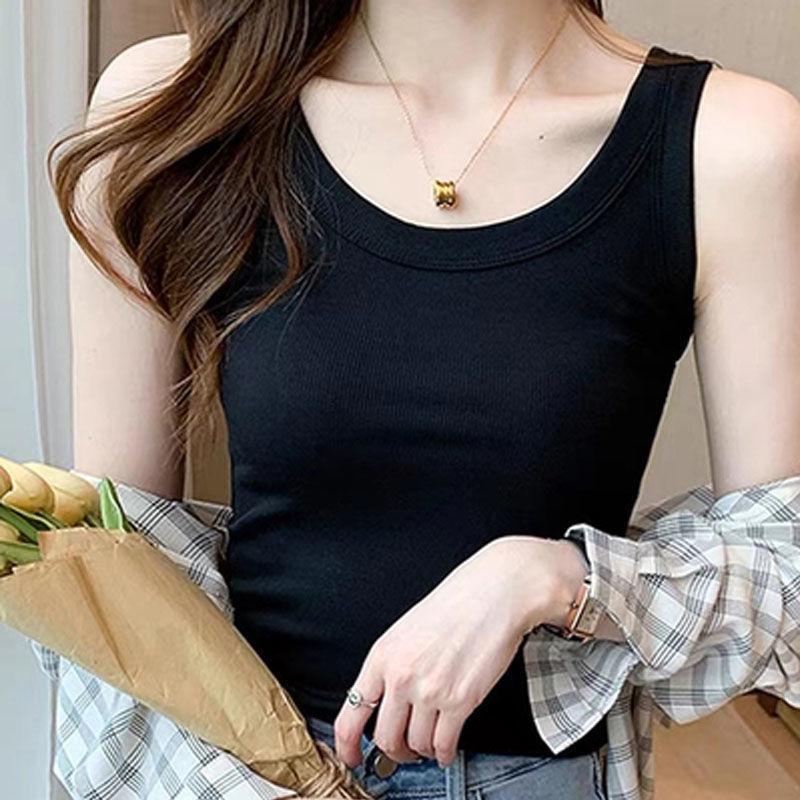 Женская трикотажная майка без рукавов облегающего кроя - Весна/Лето 2022