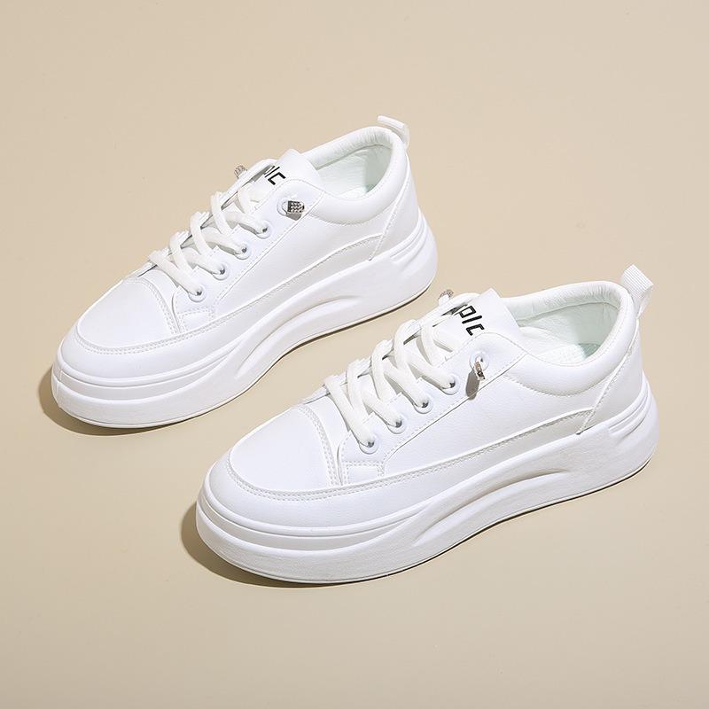 Fashion Sapatos Femininos Small White Shoes Women Leather Casual Shoes Autumn Classic Breathable Comfortable Sneakers Student Board Shoe