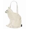1110 Small Tote Bag EU Deli [Rootote] Cat-shaped Oswarineko-A (01 Shiro)
