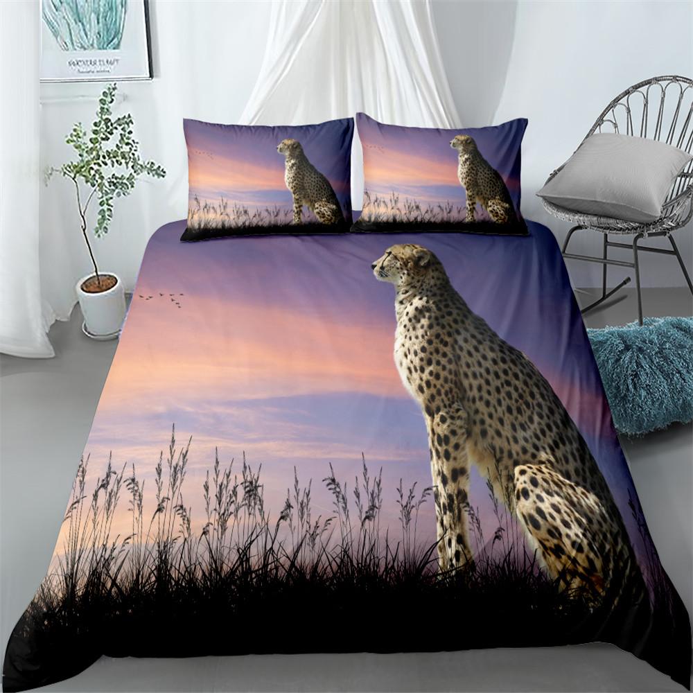 3D Giant Tiger Bedding Set King Queen Twin Single Size Duvet Cover Pillow Cases Bed Linen Set