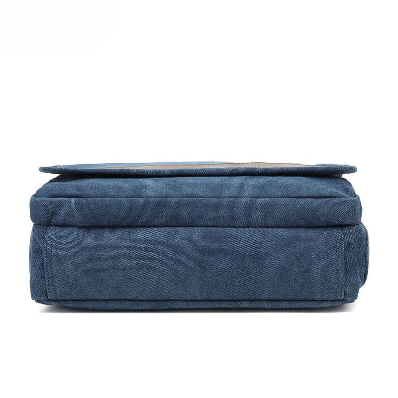 Мужская холщовая сумка через плечо Trend Solid Color Casual Bag Simple Men's Crossbody Bag