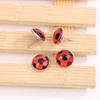 Новые Серьги-клипсы Божья коровка Косплей Божья коровка Круглые и Женские Женские Серьги в горошек Подарки для девочек на вечеринку Аниме Украшения KTJ