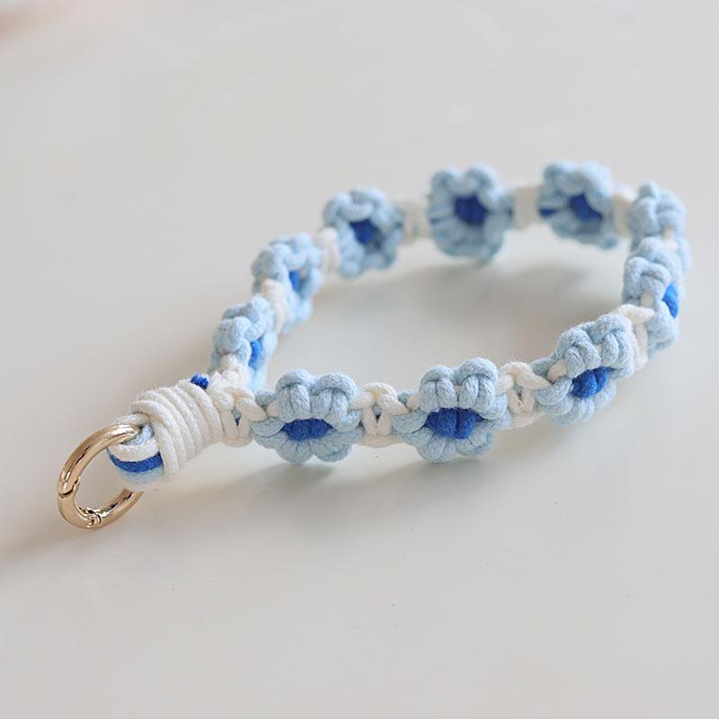 Ins европейский стиль кулон для мобильного телефона плетеная цепочка для мобильного телефона маленькая ромашка цветок плетеная веревка сумка кулон креативный подарок