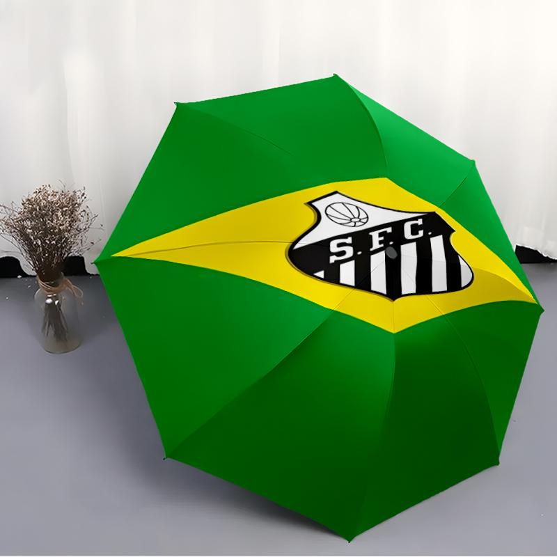 Printed Santos SFC logo Folding Umbrella,Outdoor,Leisure,And Travel Umbrella,Durable Umbrella Fabric,Birthday And Holiday Gift