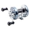 AbuGarcia Ambassador 6500CS Rocket Blue Gray Праворучная двухручная круглая катушка для ловли окуня и змееголова сома