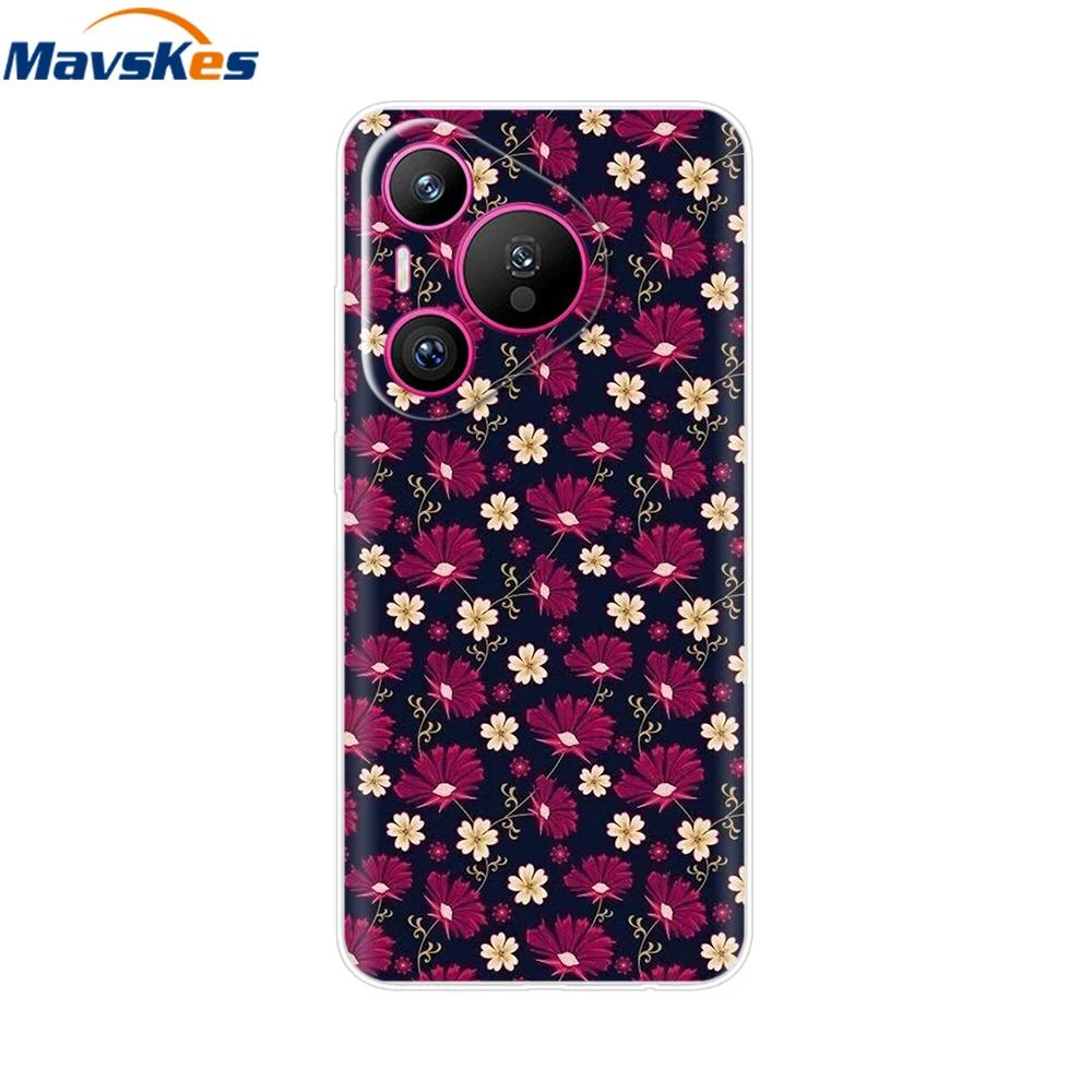 Для чехла Huawei Pura 70 Pro Pura 70 Прозрачная задняя крышка Бампер с красивой девушкой Мягкий ТПУ Funda Для Huawei Pura 70 Pro+ Pura70 Ultra Capa