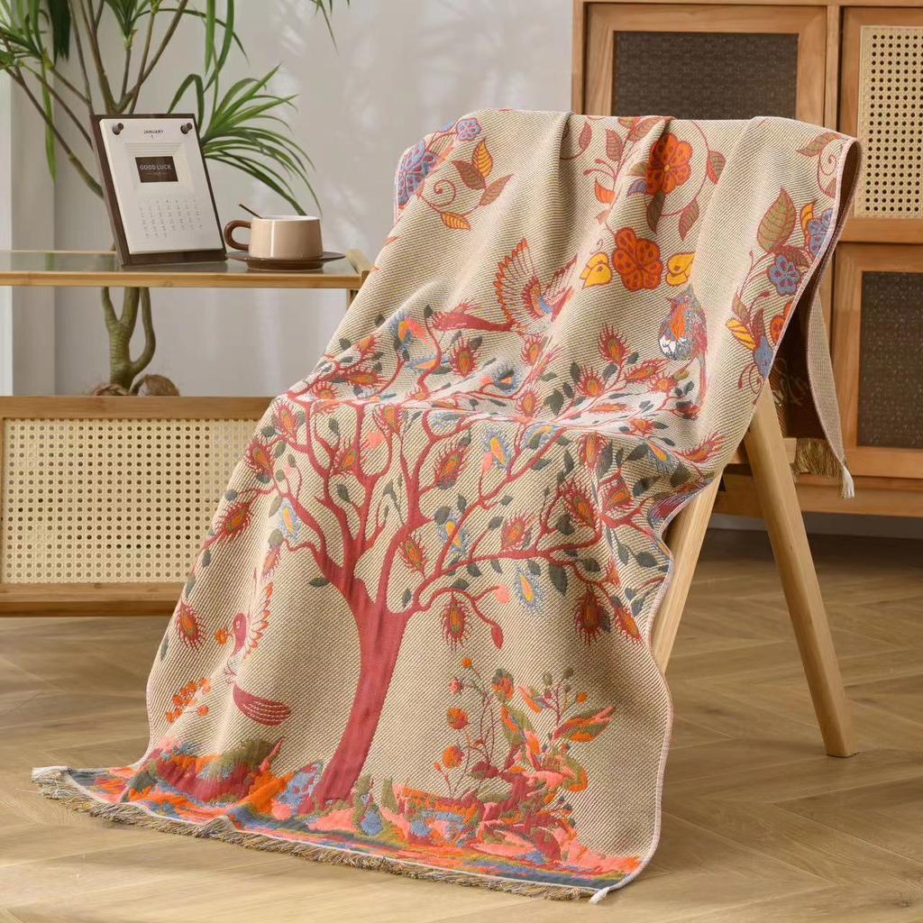 Soft Quick-drying Bath Towel Twill Woven Cotton Gauze Towel Thickened and Enlarged Beach Sports Wrap Nap Blanket