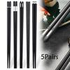 5 пар японских многоразовых палочек для еды, черные палочки для суши, лапши, сплава, китайских и корейских палочек для еды, кухонной утвари