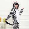 Pajamas Unisex Kigurumi Costume Zebra Animal Cosplay Hoodie Onesie